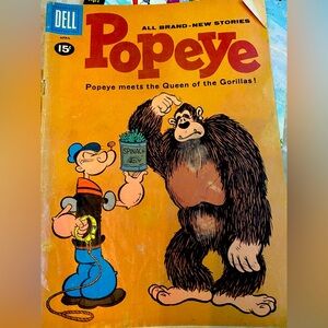Popeye #58 1961 Dell Comics Queen of the Gorillas Silver Age